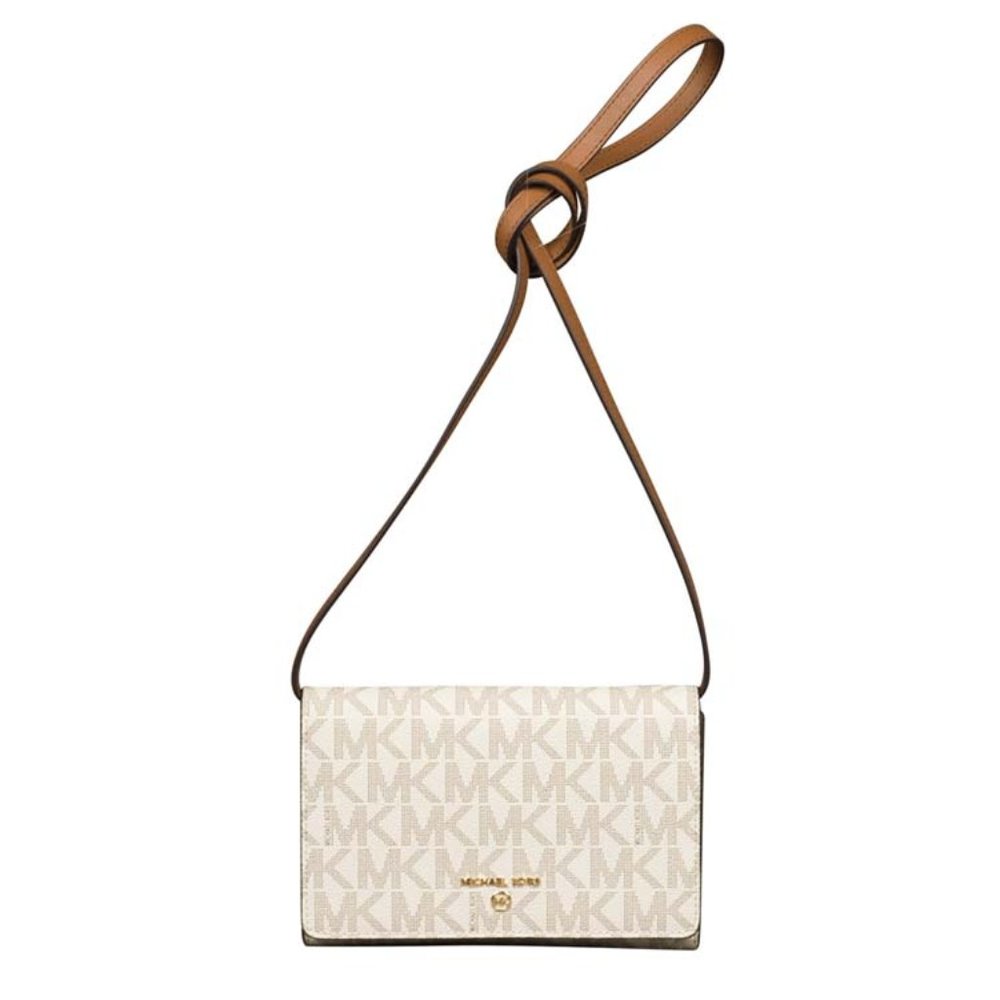 Michael Kors Jet Set Charm Multifunction Crossbody Clutch in Vanilla